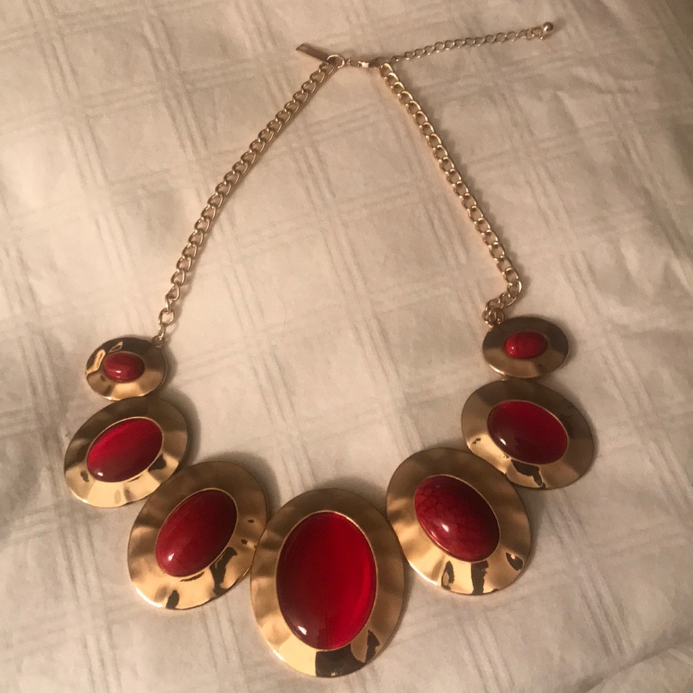 Gold & Red Necklace